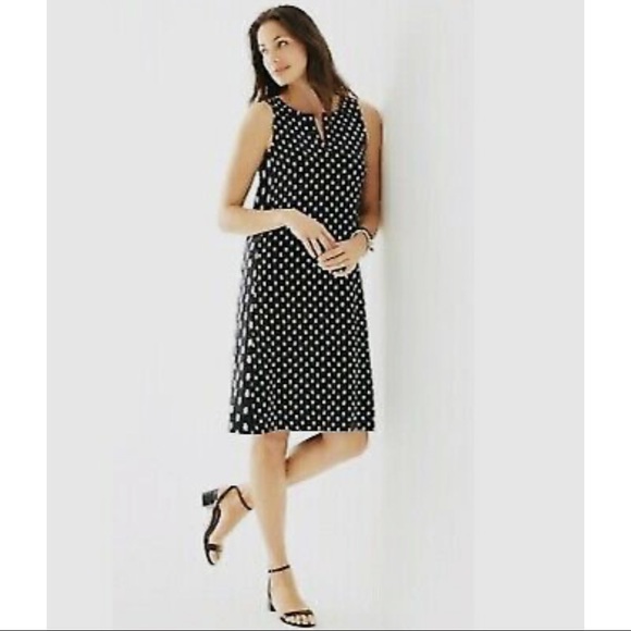 J. Jill Dresses & Skirts - J. Jill Dress A-Line Stretch Jersey Wearever Collection Black Print Size M
